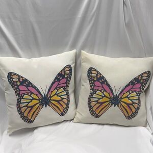 Butterfly Print Throw Pillows